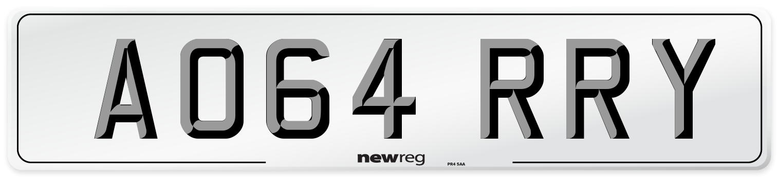 AO64 RRY Number Plate from New Reg